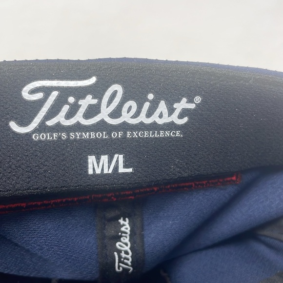 TITLEIST Pro VI FootJoy FJ Tour Performance Navy Blue Golf Hat Size M/L - Picture 5 of 6
